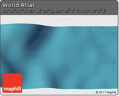 Satellite 3D Map of the Area around 24° 2' 59" S, 109° 43' 29" E