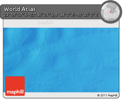 Physical 3D Map of the Area around 24° 2' 59" S, 10° 16' 30" E