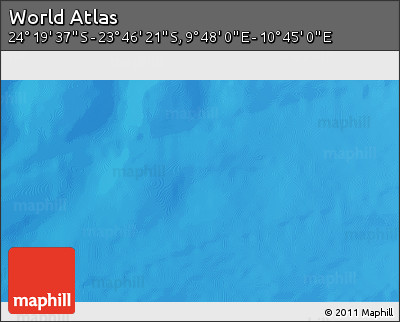Physical 3D Map of the Area around 24° 2' 59" S, 10° 16' 30" E