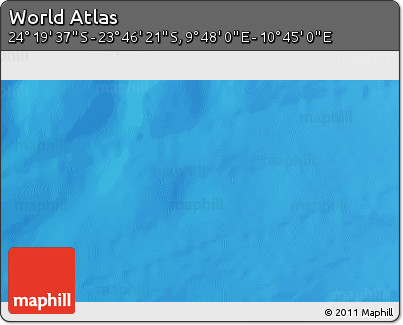 Physical 3D Map of the Area around 24° 2' 59" S, 10° 16' 30" E
