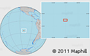 Gray Location Map of the area around 24° 2' 59" S, 110° 25' 30" W