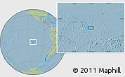 Savanna Style Location Map of the area around 24° 2' 59" S, 110° 25' 30" W, hill shading