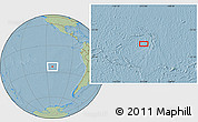 Savanna Style Location Map of the area around 24° 2' 59" S, 112° 58' 29" W, hill shading