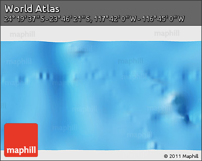 Physical 3D Map of the Area around 24° 2' 59" S, 117° 13' 29" W