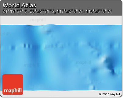 Physical 3D Map of the Area around 24° 2' 59" S, 117° 13' 29" W