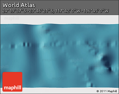 Satellite 3D Map of the Area around 24° 2' 59" S, 117° 13' 29" W