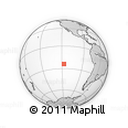 Outline Map of the Area around 24° 2' 59" S, 117° 13' 29" W, rectangular outline