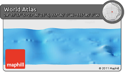 Physical Panoramic Map of the Area around 24° 2' 59" S, 117° 13' 29" W