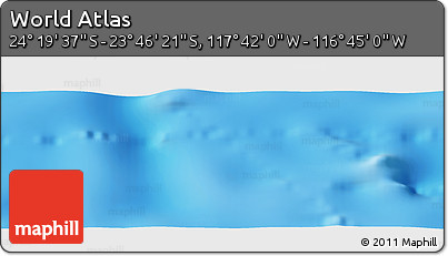 Physical Panoramic Map of the Area around 24° 2' 59" S, 117° 13' 29" W