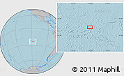 Gray Location Map of the area around 24° 2' 59" S, 118° 4' 29" W, hill shading