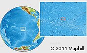 Physical Location Map of the area around 24° 2' 59" S, 118° 55' 30" W