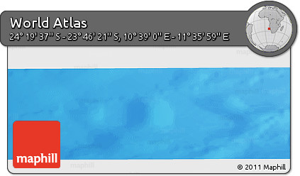 Physical Panoramic Map of the Area around 24° 2' 59" S, 11° 7' 30" E
