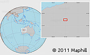 Gray Location Map of the area around 24° 2' 59" S, 121° 37' 30" E