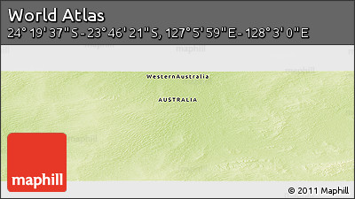 Physical Panoramic Map of the Area around 24° 2' 59" S, 127° 34' 30" E
