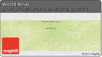 Physical Panoramic Map of the Area around 24° 2' 59" S, 127° 34' 30" E