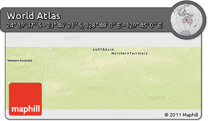 Physical Panoramic Map of the Area around 24° 2' 59" S, 129° 16' 30" E