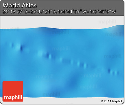 Physical 3D Map of the Area around 24° 2' 59" S, 134° 13' 29" W