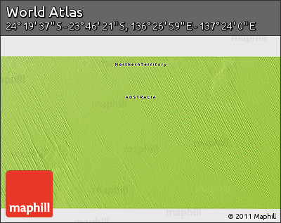 Physical 3D Map of the Area around 24° 2' 59" S, 136° 55' 30" E