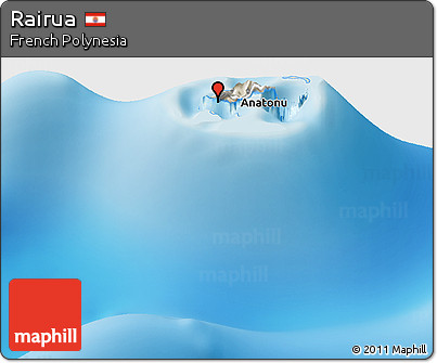 Shaded Relief Panoramic Map of Rairua
