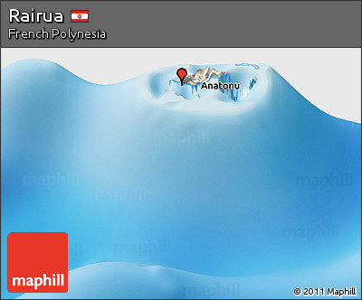 Shaded Relief Panoramic Map of Rairua