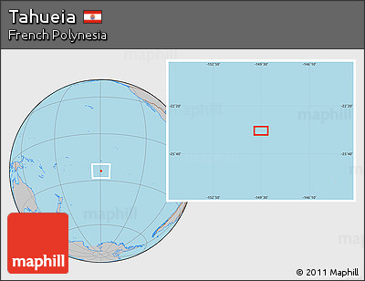 Gray Location Map of Tahueia