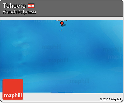 Shaded Relief Panoramic Map of Tahueia