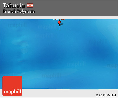 Shaded Relief Panoramic Map of Tahueia