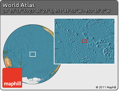 Satellite Location Map of the Area around 24° 2' 59" S, 151° 13' 29" W