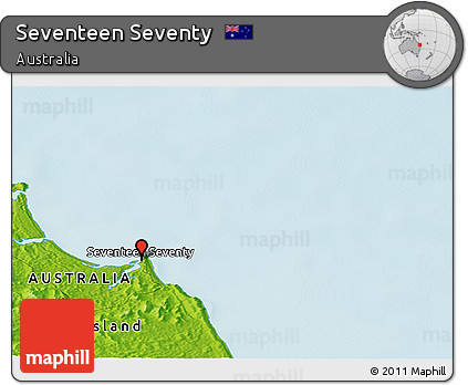 Physical Panoramic Map of Seventeen Seventy