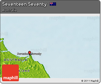 Physical Panoramic Map of Seventeen Seventy
