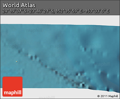 Satellite 3D Map of the Area around 24° 2' 59" S, 153° 4' 29" E