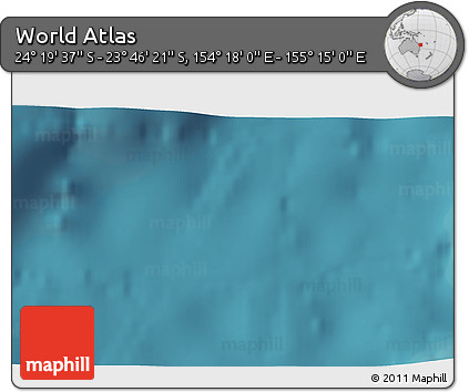 Satellite 3D Map of the Area around 24° 2' 59" S, 154° 46' 30" E
