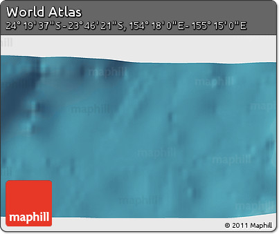 Satellite 3D Map of the Area around 24° 2' 59" S, 154° 46' 30" E