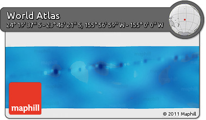 Physical Panoramic Map of the Area around 24° 2' 59" S, 155° 28' 29" W