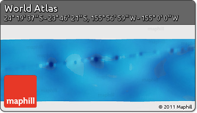 Physical Panoramic Map of the Area around 24° 2' 59" S, 155° 28' 29" W