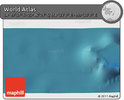 Satellite 3D Map of the Area around 24° 2' 59" S, 159° 1' 30" E