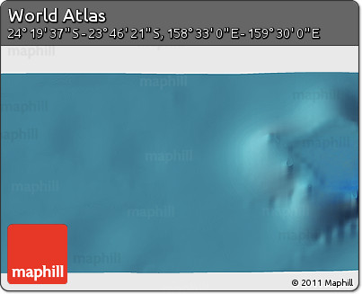 Satellite 3D Map of the Area around 24° 2' 59" S, 159° 1' 30" E