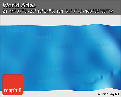 Physical 3D Map of the Area around 24° 2' 59" S, 161° 25' 30" W