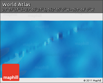 Physical 3D Map of the Area around 24° 2' 59" S, 162° 16' 30" W