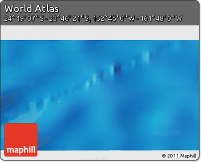 Physical 3D Map of the Area around 24° 2' 59" S, 162° 16' 30" W
