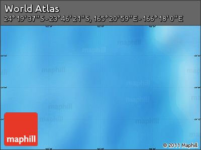 Physical Map of the Area around 24° 2' 59" S, 165° 49' 29" E