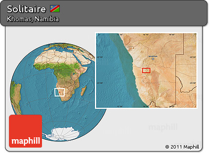 Satellite Location Map of Solitaire