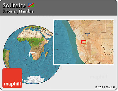 Satellite Location Map of Solitaire