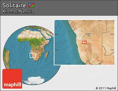 Satellite Location Map of Solitaire