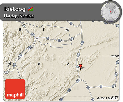 Shaded Relief Map of Rietoog