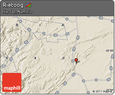 Shaded Relief Map of Rietoog