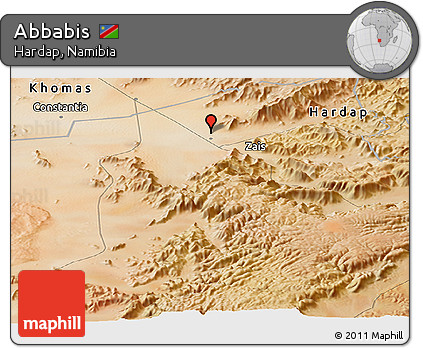 Satellite Panoramic Map of Abbabis