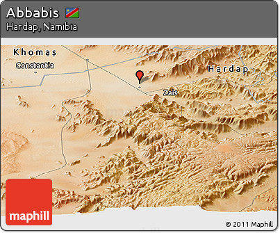 Satellite Panoramic Map of Abbabis