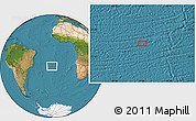 Satellite Location Map of the area around 24° 2' 59" S, 16° 55' 29" W