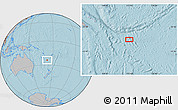 Gray Location Map of the area around 24° 2' 59" S, 172° 37' 30" E, hill shading